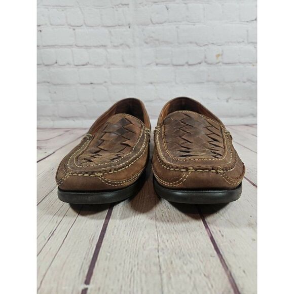 Johnston & Murphy Trevitt Woven Venetian Leather Loafers Men's Size 11.5 - Picture 4 of 8